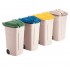 Пластиковый контейнер для раздельного сбора мусора 100 литров с крышкой